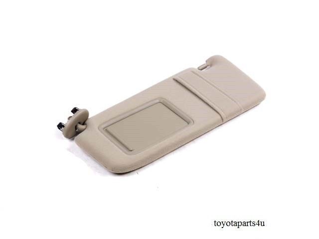 Toyota Camry Tan Drivers Side Sun Visor WithOut Sunroof 2007-2011
