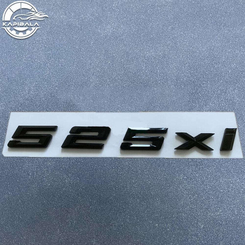 Gloss Black ABS Letters Trunk 525xi Emblem Rear Badge For B-M-W 2017-2022 525xi