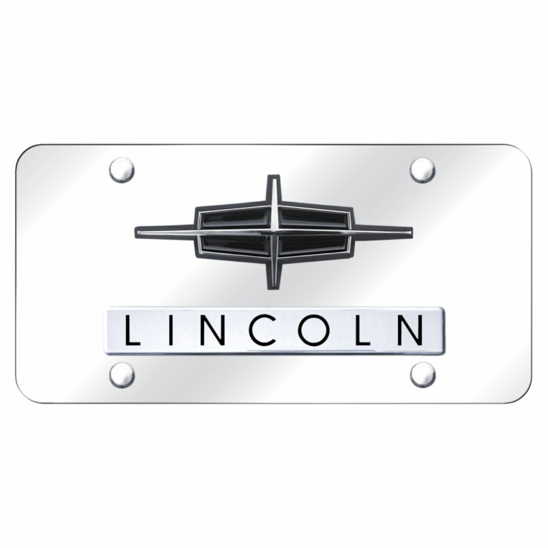 Lincoln Chrome Stainless Steel License Plate - X.D.LIN.CC