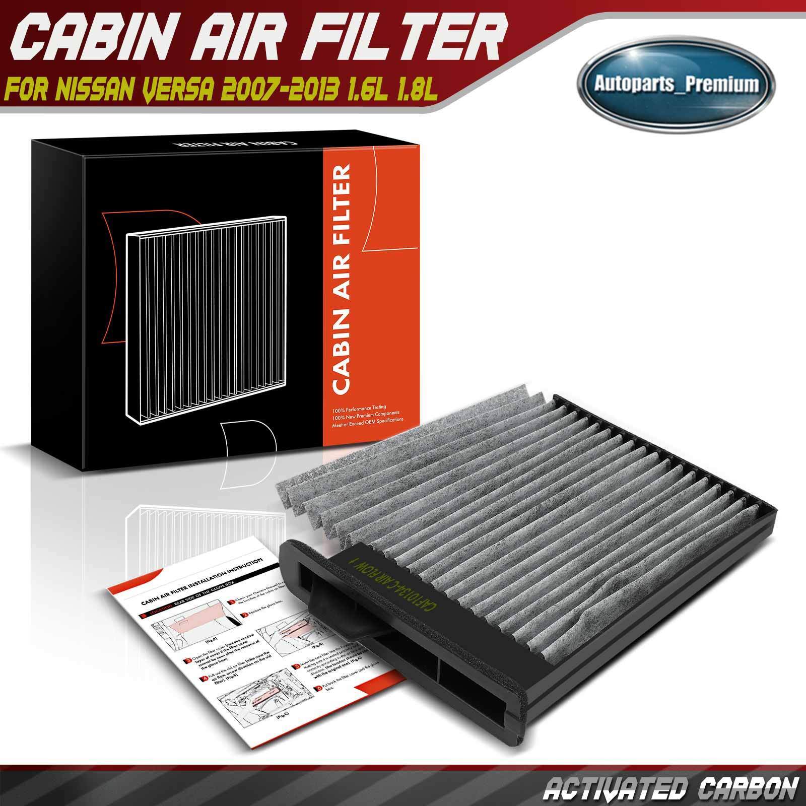 1x Activated Carbon Cabin Air Filter for Nissan Versa 2007 2008-2013 1.6L 1.8L