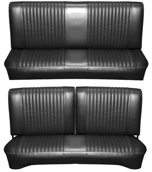 65 Falcon Futura Hardtop Full Upholstery Set w/ Split Bench Seat, Black