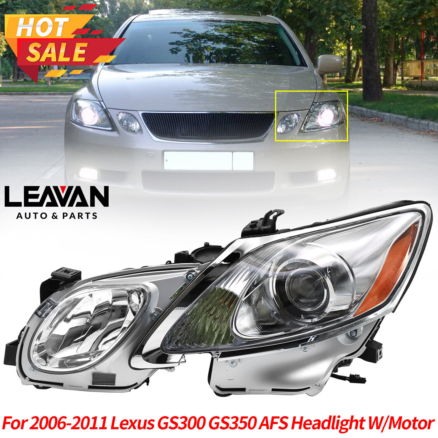For 2006-2011 Lexus GS300 GS350 GS450H GS460 Headlight HID Xenon W/AFS Left Side