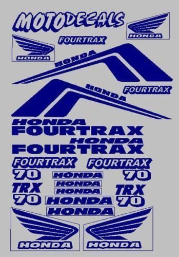Decals Stickers Graphics Kit Honda Fourtrax TRX70 TRX 70 tank fender Emblems