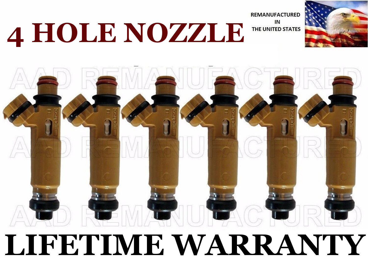 UPGRADED Genuine Toyota Land Cruiser LX450 Set Of 6 Fuel Injectors Increased MPG