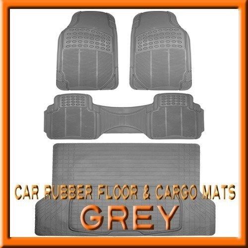 Fits 3PC Lexus GX 460 / 470  Grey Rubber Floor Mats & 1PC Cargo Trunk Liner mat