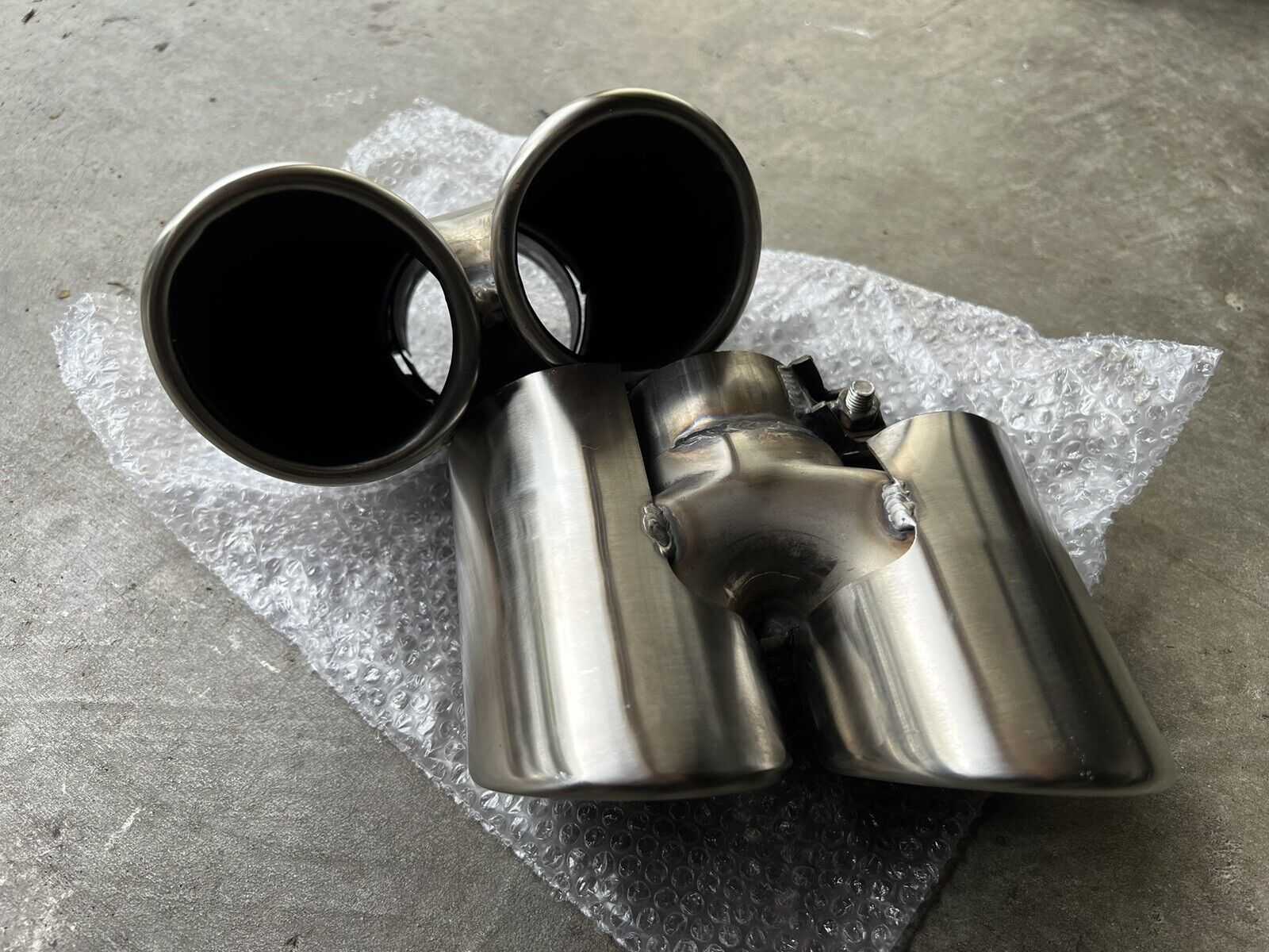 PORSCHE 911-997 LEFT & RIGHT STAINLESS EXHAUST STEEL PIPE TIP SET