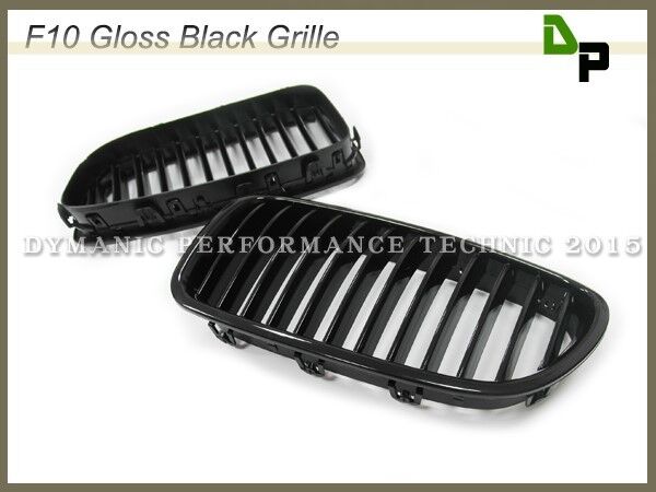 Gloss Black Front Kidney Grille For 2011-2016 BMW F10 F11 5-Series Sedan/Wagon