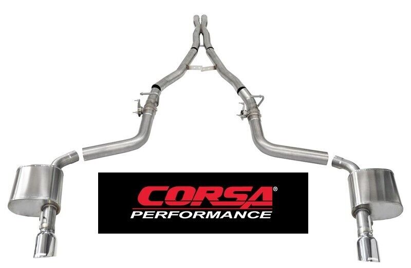 Corsa Xtreme valved catback exhaust kit /polished tips 2015-23 Charger Hellcat