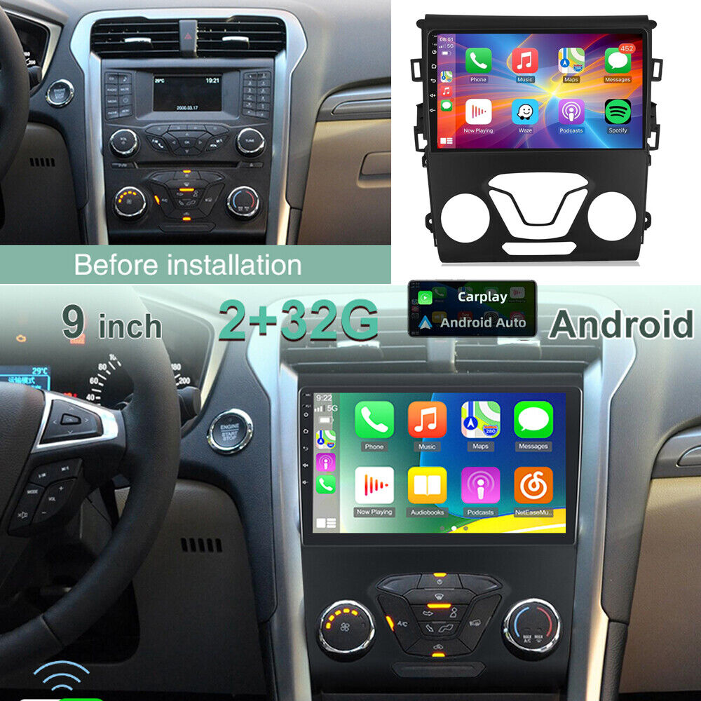 Android 12 Car Radio Apple Carplay GPS Navi FM For Ford Fusion Mondeo 2013-2016