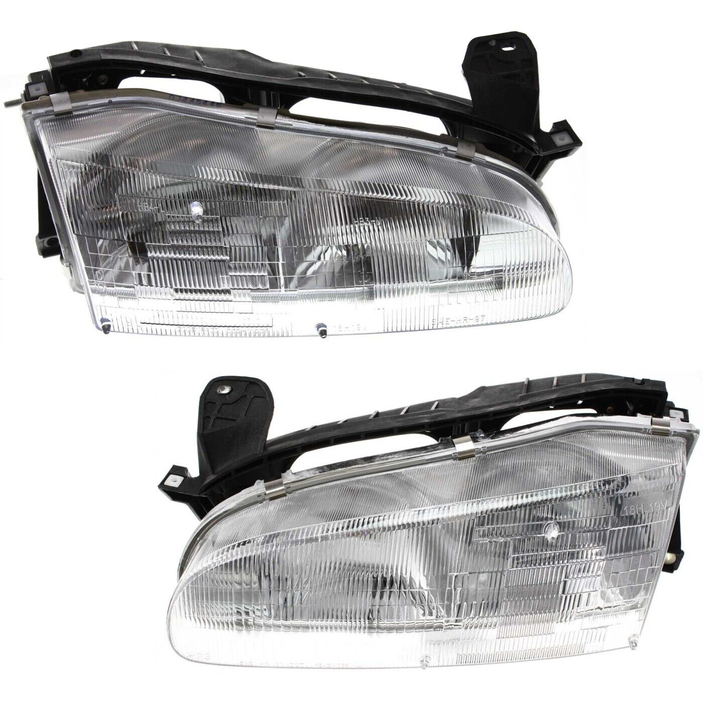 Headlight Set For 93 94 95 96 97 Geo Prizm Left and Right With Bulb 2Pc