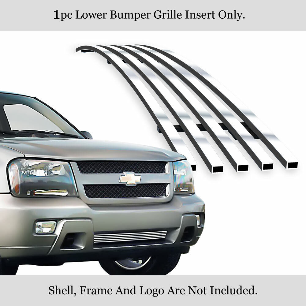 Fits 2006-2009 Chevy Trailblazer LT Bumper Stainless Chrome Billet Grill Insert