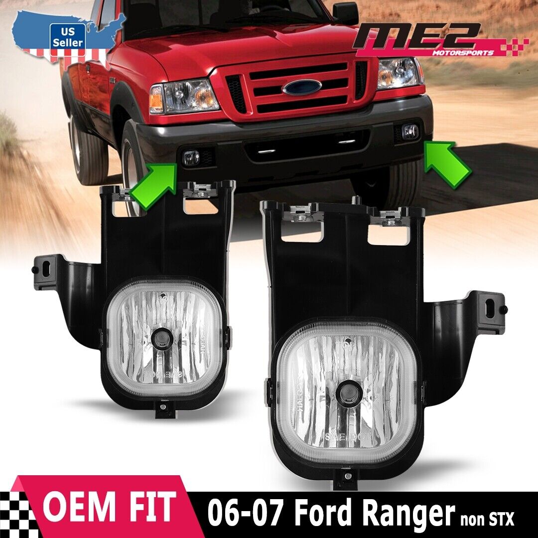 For 2006-2007 Ford Ranger Fog Lights Clear Lens Driving Lamps Replacement Pair