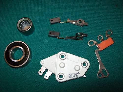 10SI 12SI Delco Alternator Rebuild kit 12 Volt Chevy brushes bearings regulator