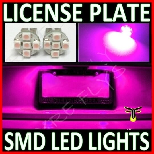 PINK LED LICENSE PLATE TAG LIGHT BULBS #Z5