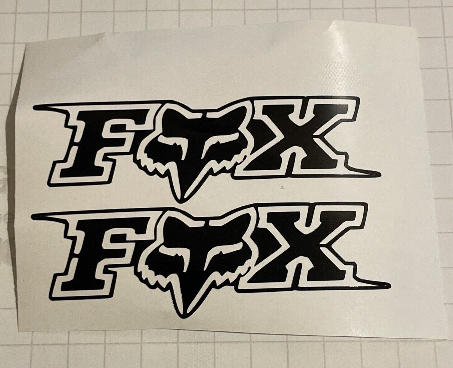 Fox Racing Shox Logo Vinyl Decal Sticker Pair x2 For Car Truck Bumper Window Etc