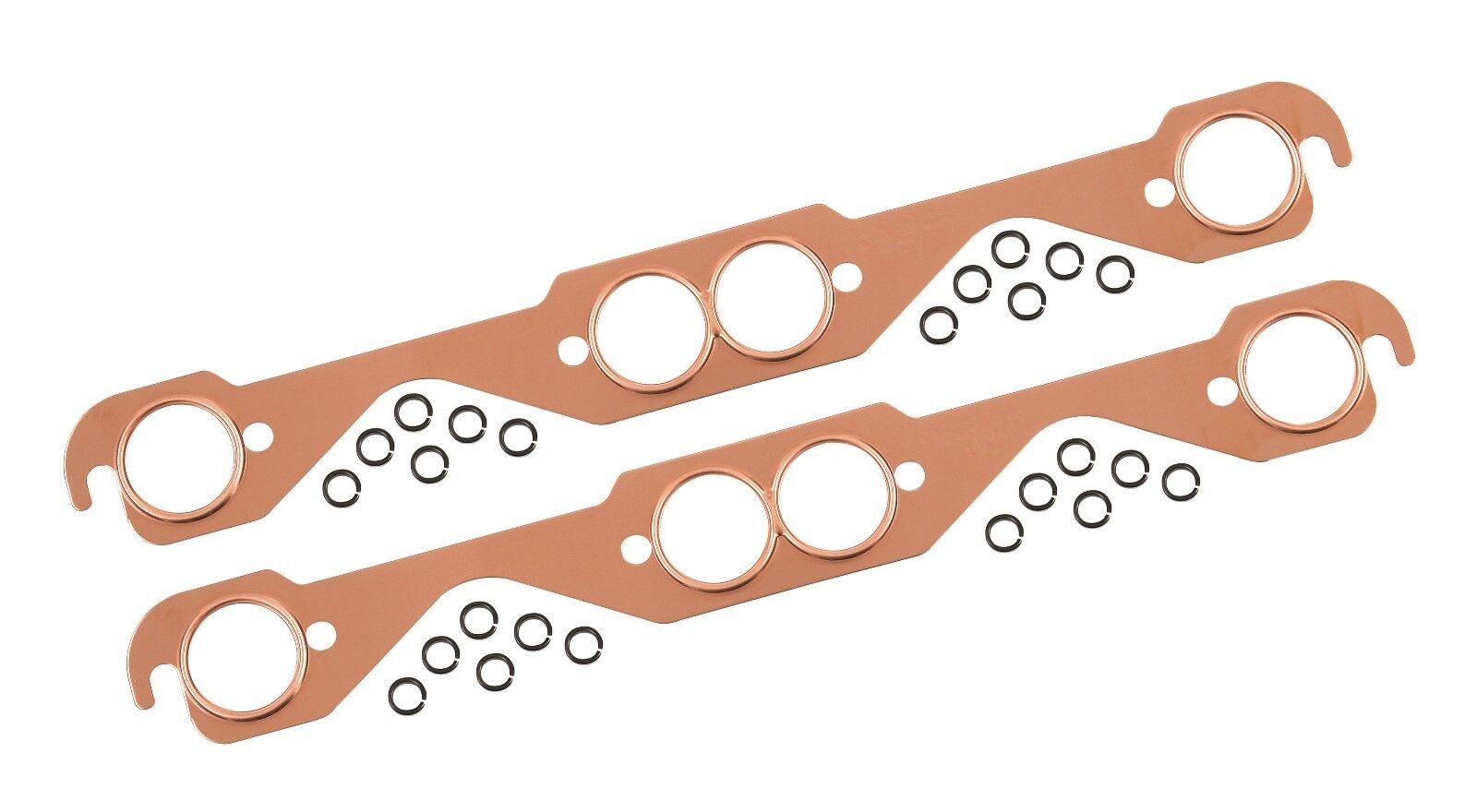 MAXX 152 Copper Exhaust Header Gaskets 55-99 Small Block Chevy V8 Round Port SBC