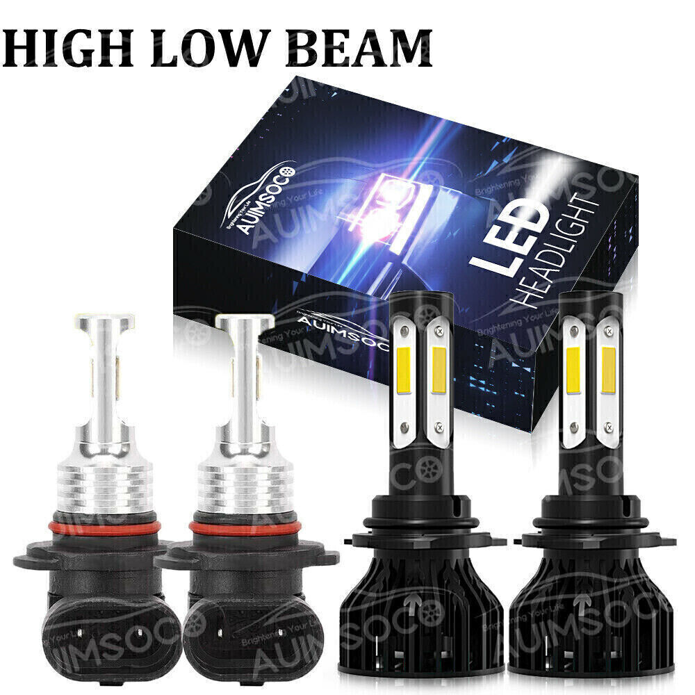 For Nissan 300ZX 1990-1996 4x Combo 9005 9006 LED Headlight Hi/Lo Beam Light Kit
