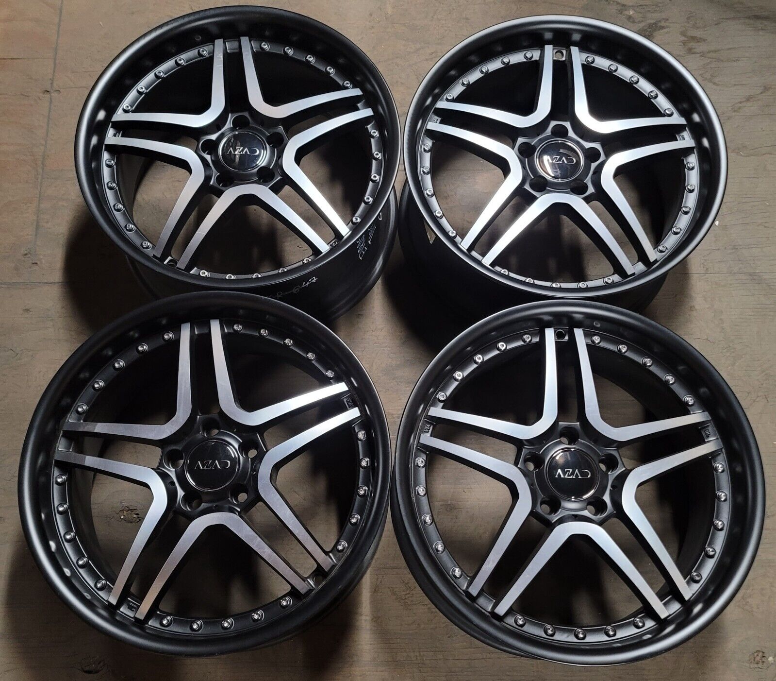 Euro Wheels / Rims 19 inch 5X114.3 +38MM  Black Machine May fit Honda Nissan