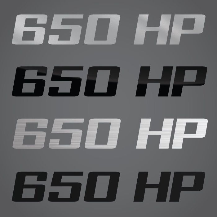650 HP Decal Graphic Fits 2015 Chevy Z06 Corvette 2013 Mustang Shelby GT 500 