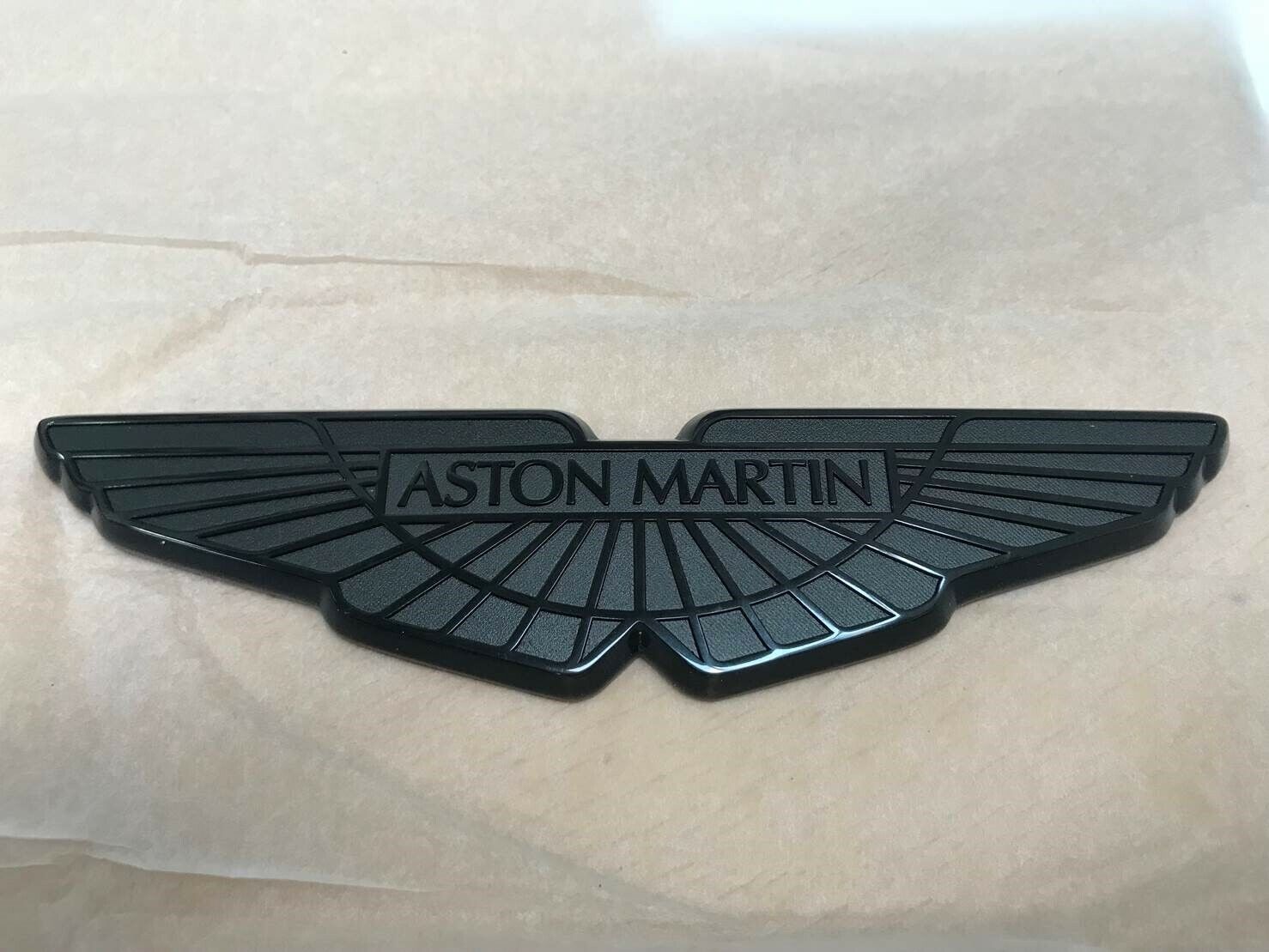Aston Martin Bonnet/Boot Badge in Black Chrome - New Vantage