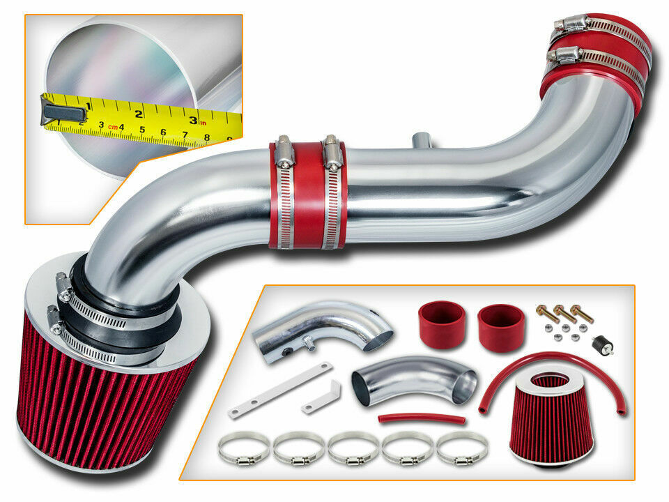 BCP RED 07-10 Nitro 3.7L V6 Cold Air Intake Induction Kit + Air Filter