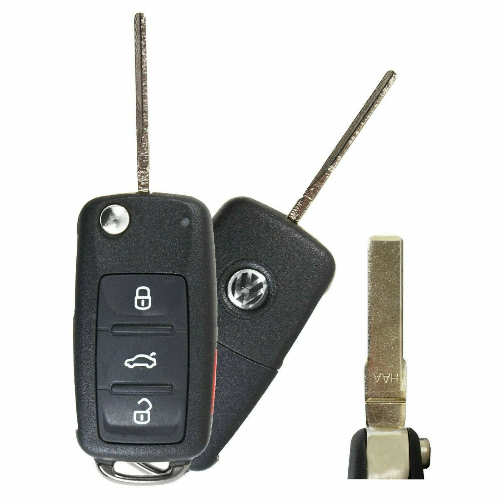 OEM Volkswagen VW Jetta Passat Remote Head Flip Key Fob NBG010180T Uncut Blade
