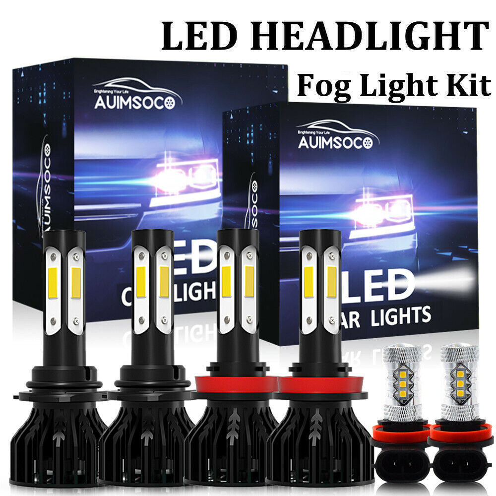 For Toyota 4Runner 2010-2017 2018 2019 2020 6000K LED Headlights + Fog Bulbs Kit