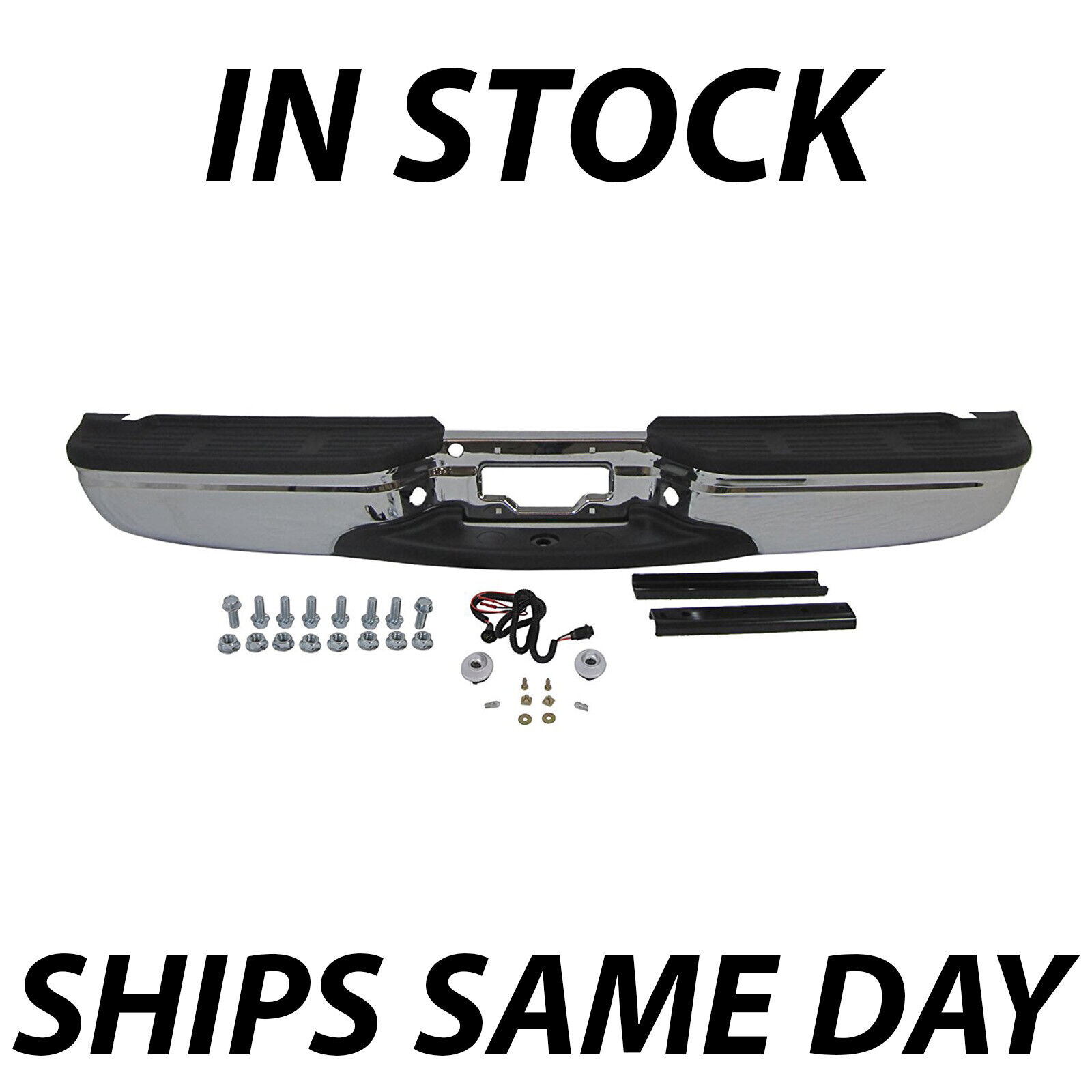 NEW Chrome - Rear Step Bumper Assembly for 1999-2007 Ford F250 F350 Super Duty
