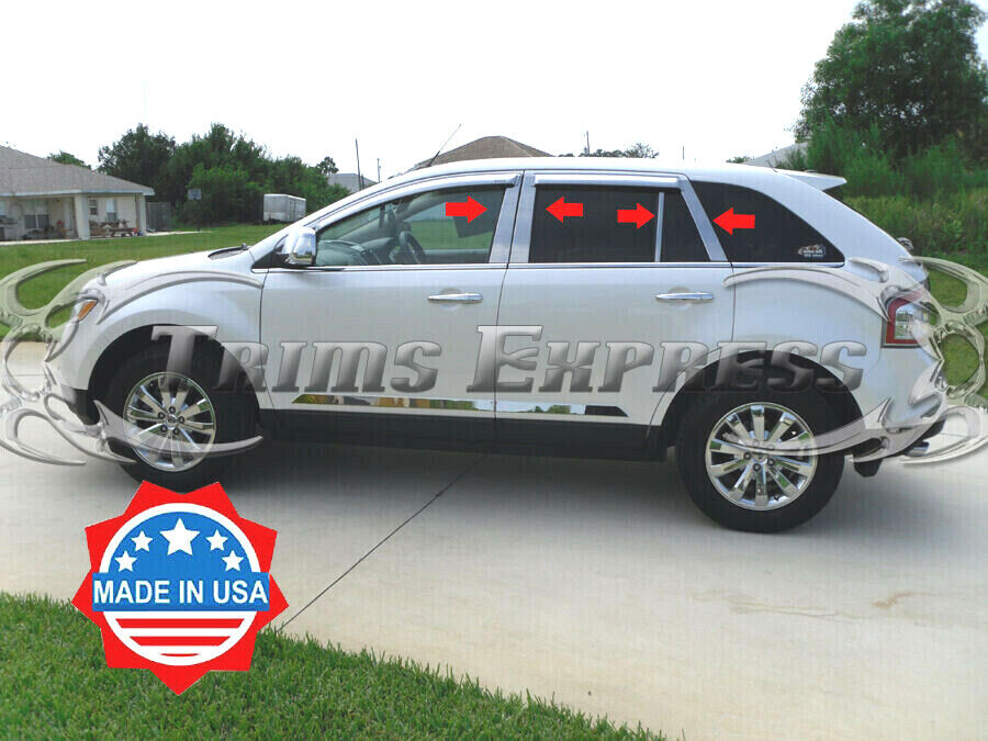 2007-2015 Lincoln MKX/ 07-14 Ford Edge 8Pc Chrome Pillar Post Door Cover Trim