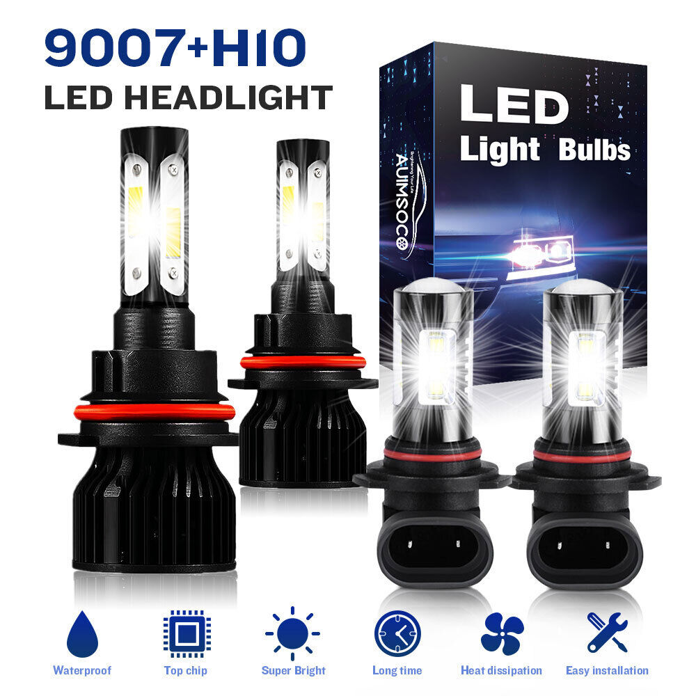 6000K For Ford F-150 1999-2003 LED Headlight High Low Beam Fog Light Bulbs Kit