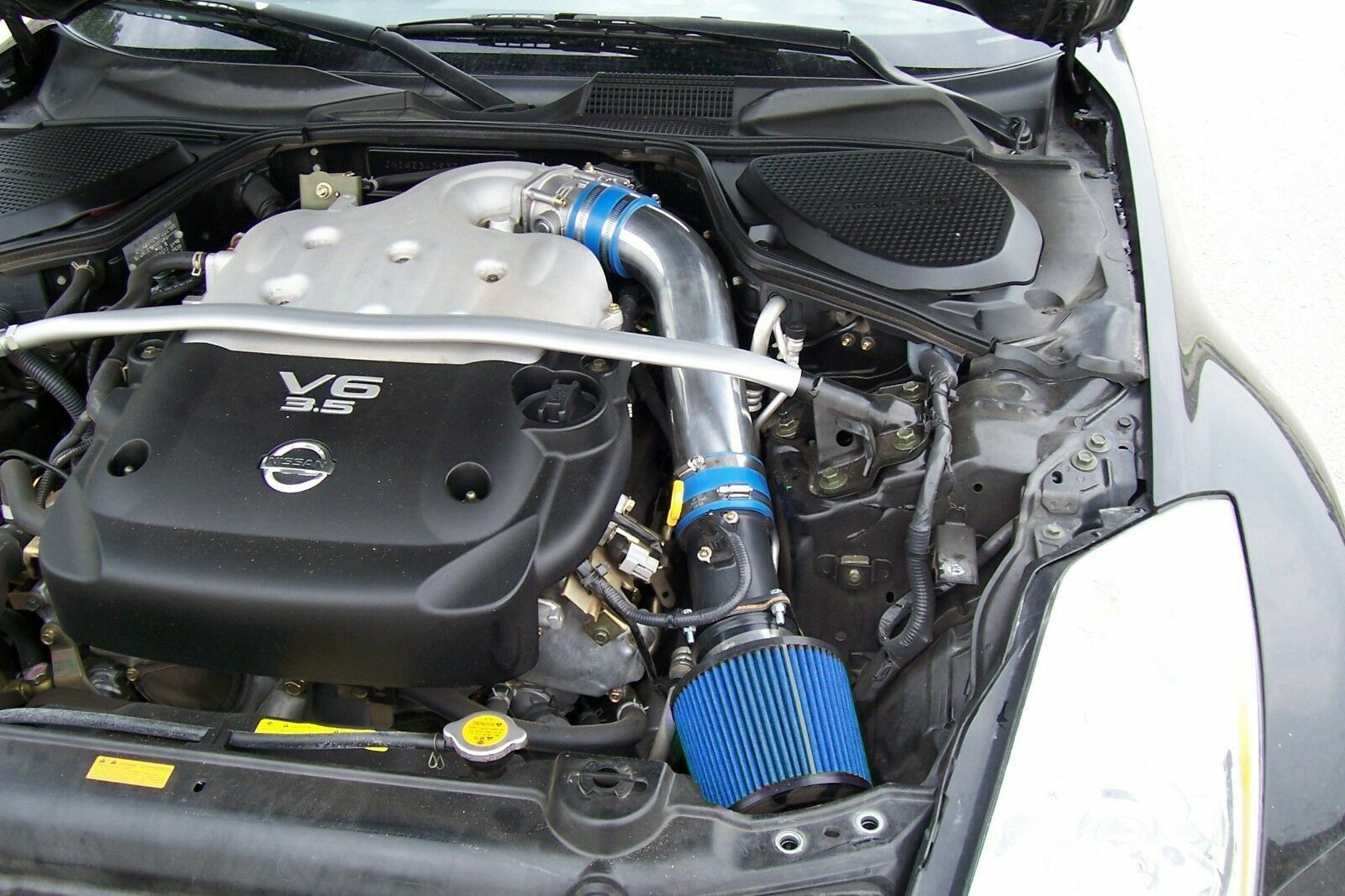 BCP BLUE 03-06 350Z G35 FX35 3.5L V6 Short Ram Racing Intake + Filter For Nissan