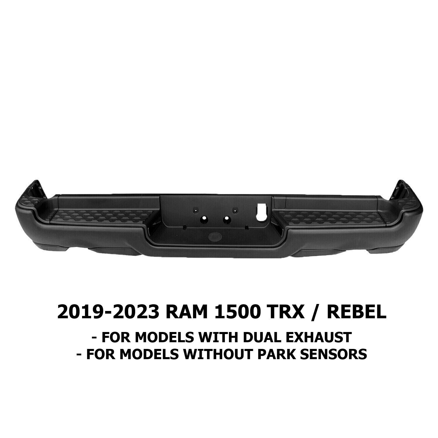 NEW Complete Rear Bumper Assembly For 2019-2024 Dual Exhaust RAM 1500 Rebel