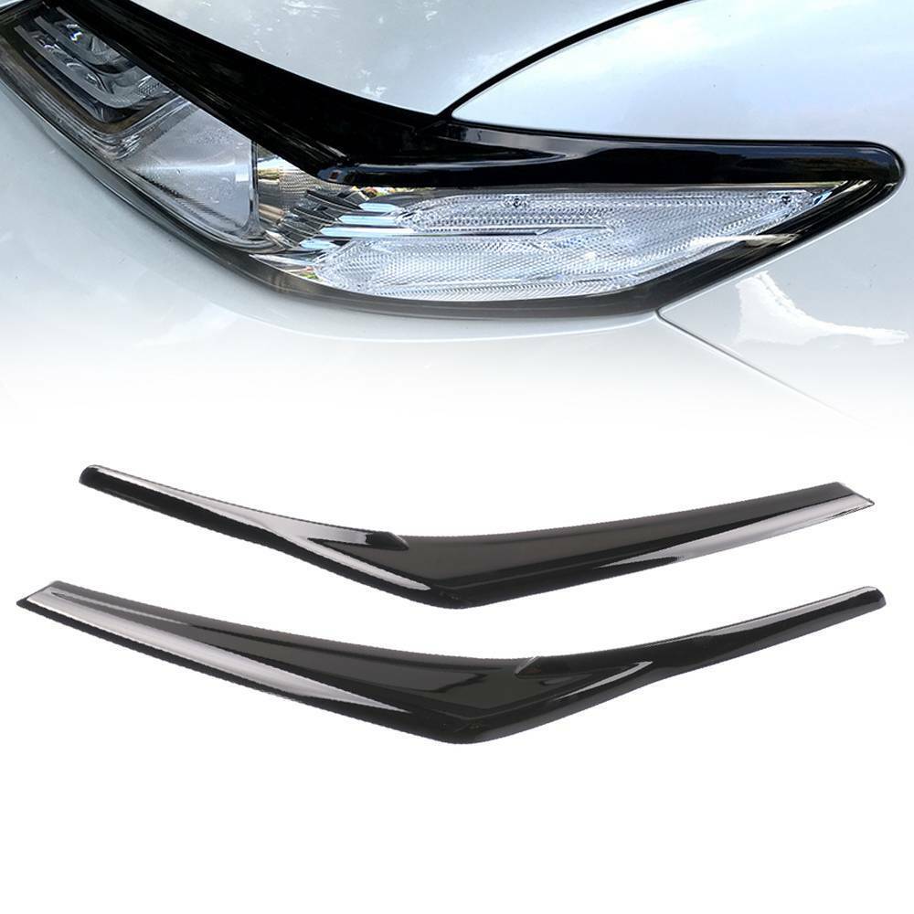FOR TOYOTA CAMRY SE XSE 2018-2022 GLOSSY BLACK HEADLIGHT EYELID COVER EYEBROWS