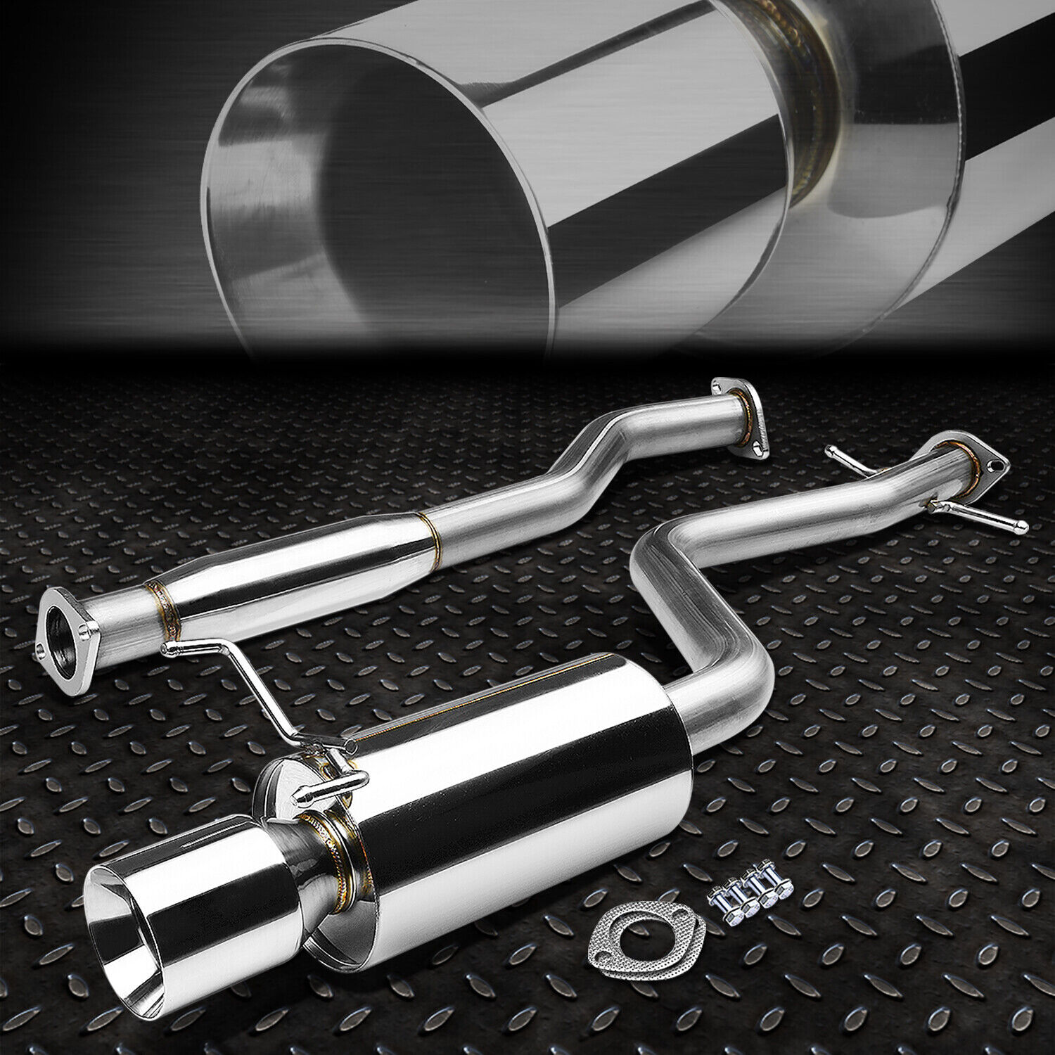 FOR ALTEZZA IS 2JZ XE10 BOLT-ON STAINLESS CATBACK EXHAUST MUFFLER 4