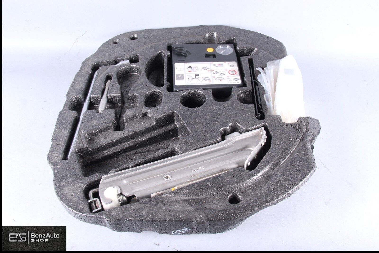 05-11 Mercedes R171 SLK350 SLK55 Spare Tire Wrench Tool Kit Foam OEM