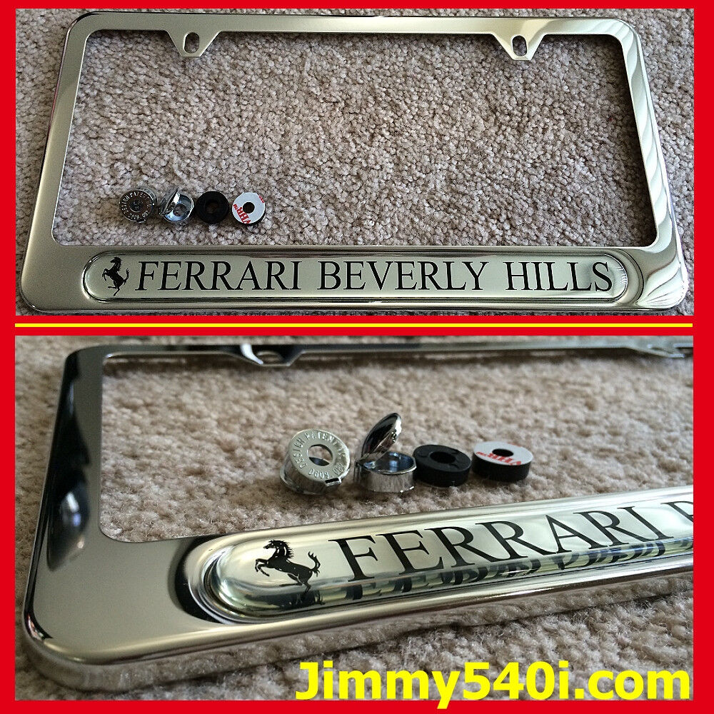Genuine New FERRARI BEVERLY HILLS License Plate Frame 458,360,F430,456,F355,550