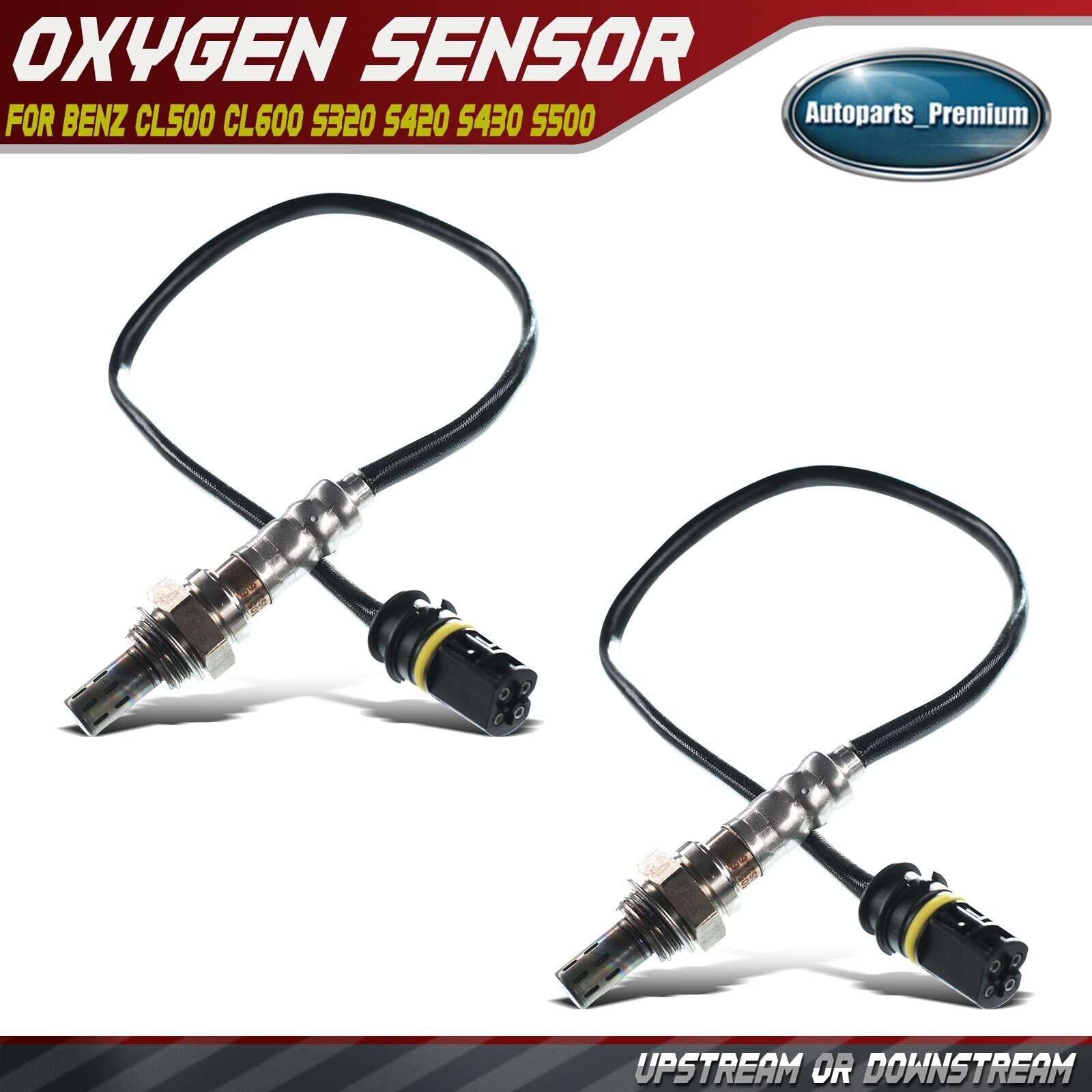 2x O2 Oxygen Sensor for Mercedes-Benz CL500 CL600 S320 S420 S430 S500 S600 SL500