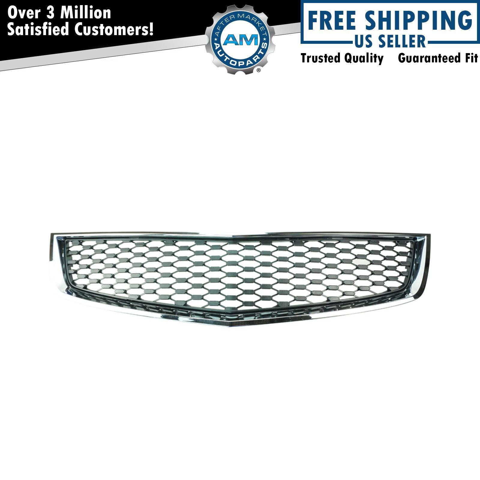 Lower Grille Black & Chrome Fits 2010-2015 Chevrolet Equinox