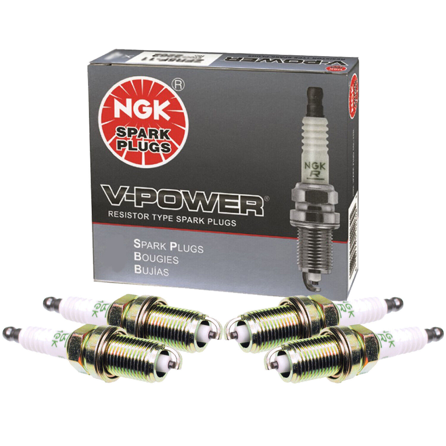 Set 4 NGK V Power Spark Plugs Gap 0.032 For Geo Prizm Scion xA xB Toyota Corolla