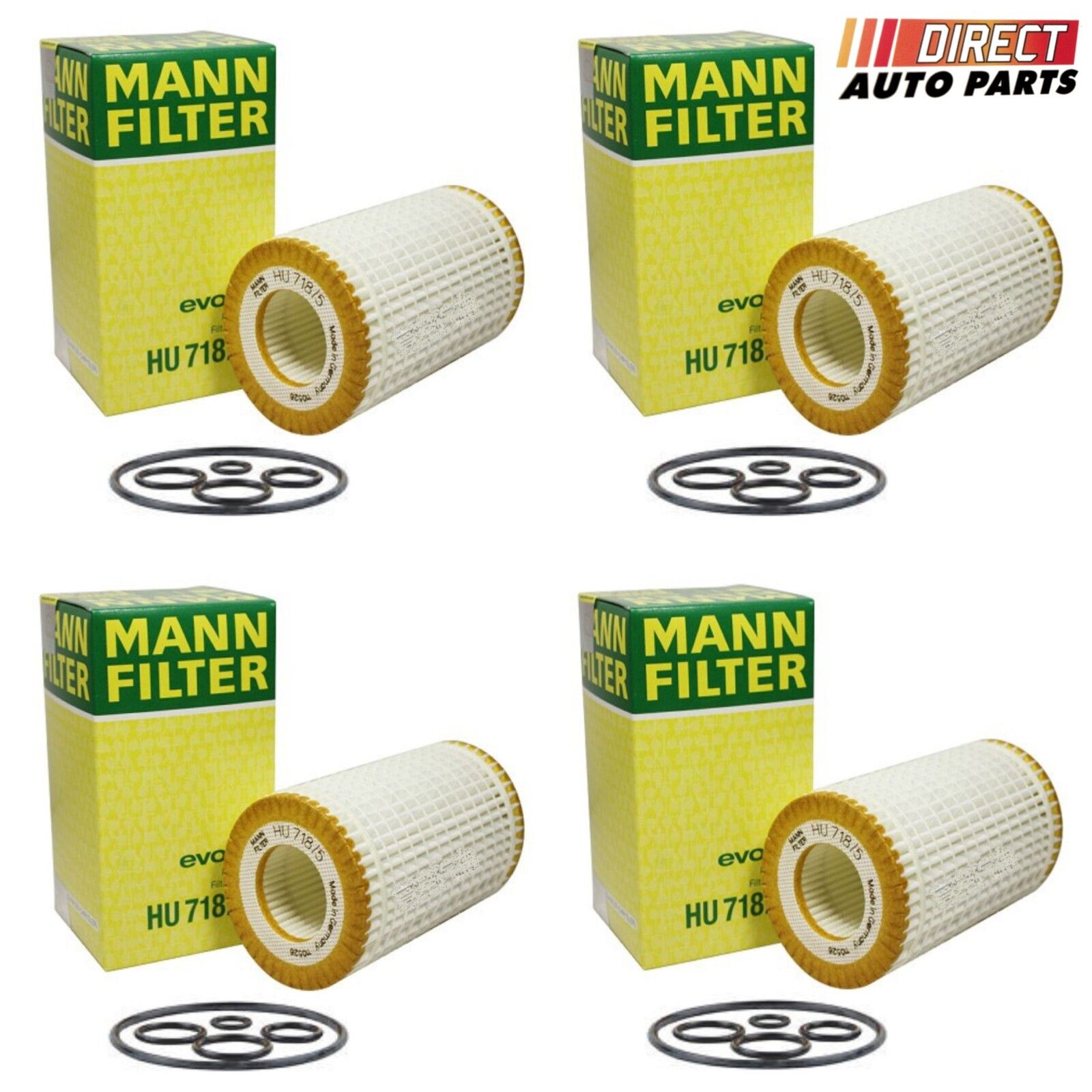 4 Pack OEM Mercedes Benz Oil Filter Mann-Filter HU718/5x 