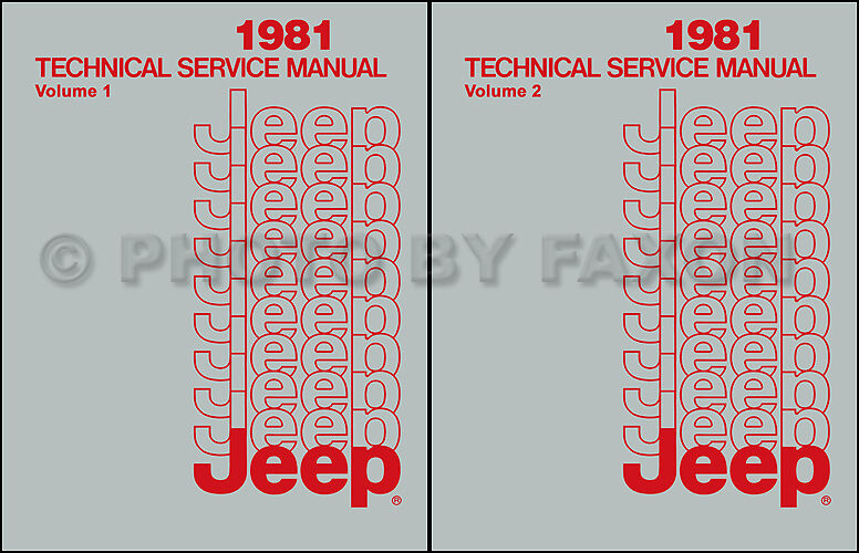 1981 Jeep Repair Shop Manual CJ 5 CJ7 CJ8 Scrambler Cherokee Wagoneer Truck