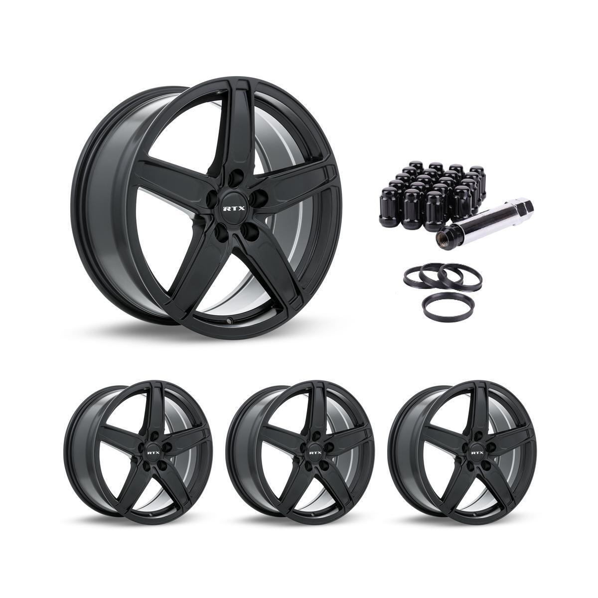 Wheel Rims Set with Black Lug Nuts Kit for 21-24 Lexus ES250 P875658 16 inch