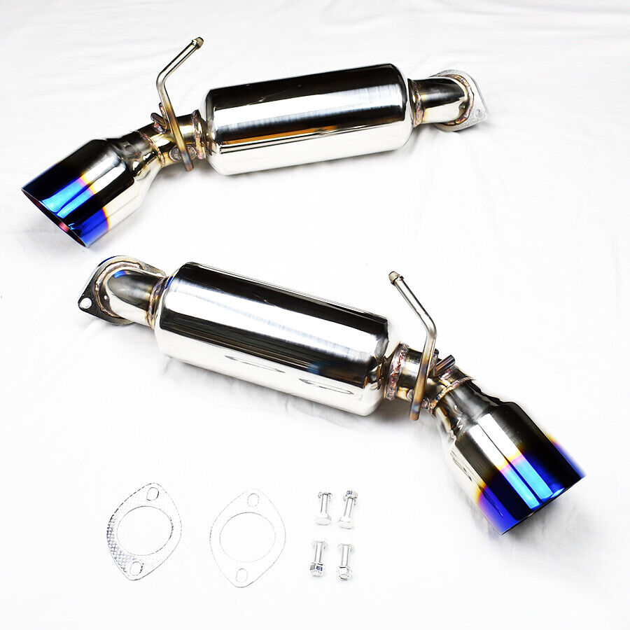 Burn Stainless Resonated Axle Back Muffler Exhaust for Nissan 370Z 2009-2021