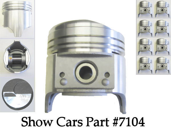 58 59 60 61 348 CHEVROLET IMPALA SS BELAIR 10.5-1 CAST PISTONS +60 WITH RINGS