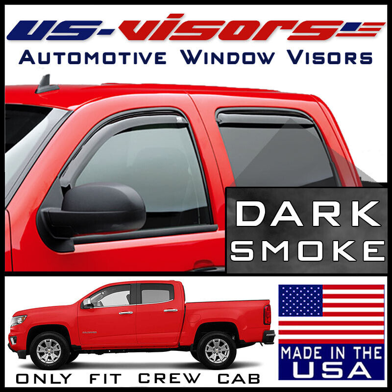 US-Visors 2015-2021 Chevy Colorado Crew Cab Window Vent Visors In-Channel 4-Pc