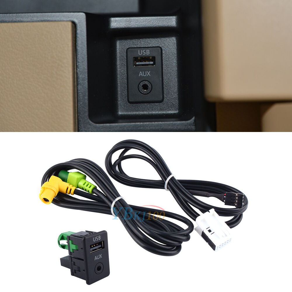 AUX USB Switch Cable For RCD510 RCD310 RNS315 VW Passat B6 B7 CC MK6 GOLF JETTA