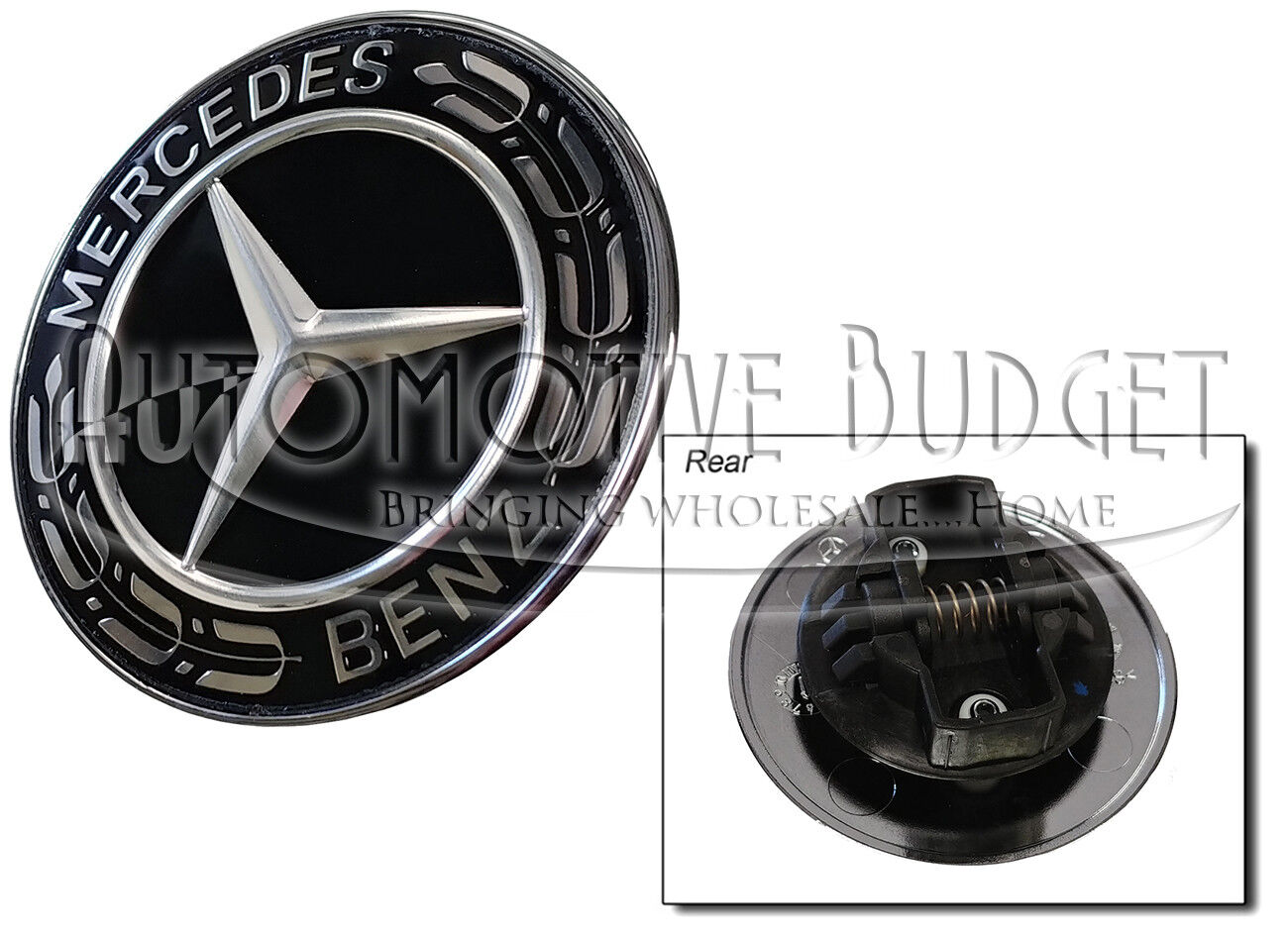 Mercedes Benz Standing Star Conversion to Flat Mount Hood Emblem - NEW OEM
