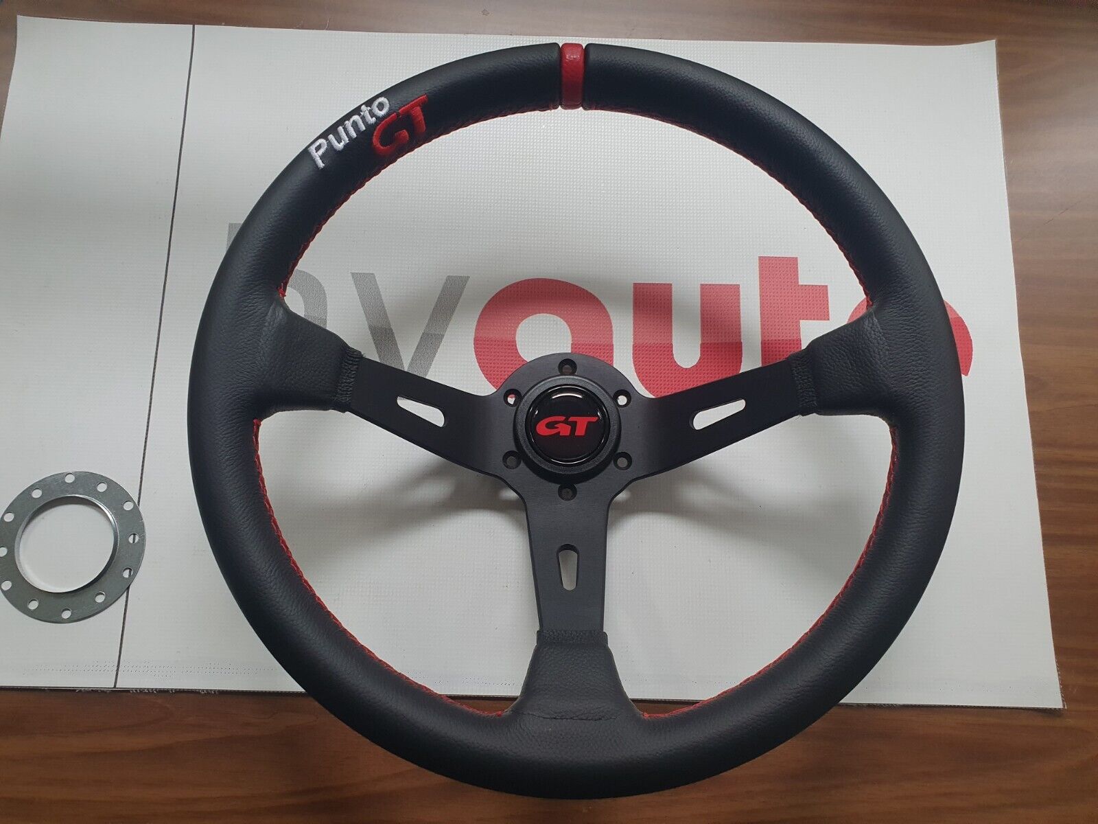Sports steering wheel steering wheel leather steering wheel Fiat Punto GT Turbo 350 mm / 90 mm