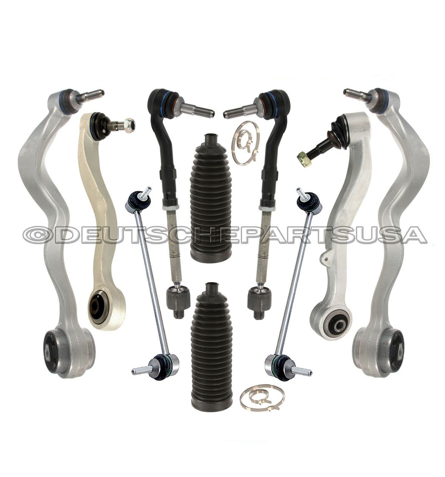 CONTROL ARMS BALL JOINT JOINTS STEERING TIE ROD RODS RACK BOOT KIT for BMW E60 