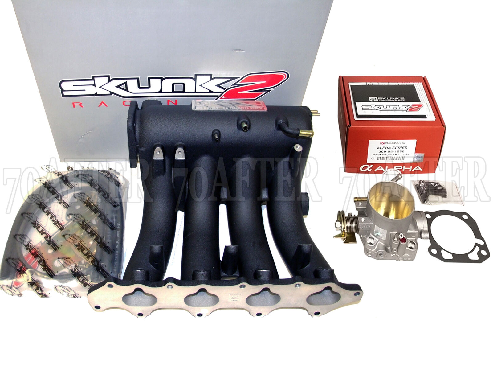 Skunk2 Pro Intake Manifold + 70mm Throttle Body for 93-01 Prelude H22A (Black)